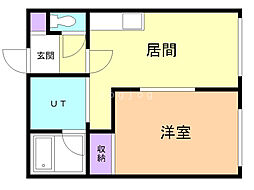 カーサ・ムート 1DKの間取図画像