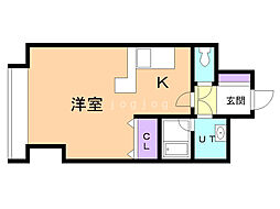センチュリーパレス表町 1Kの間取図画像
