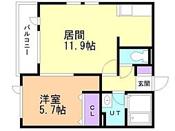 BlueDot. 1LDKの間取図画像
