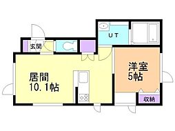 メゾン17 1LDKの間取図画像