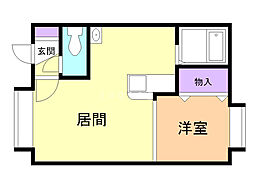 プロム・アンリー 1DKの間取図画像