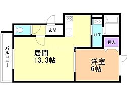クリークウッドV 1LDKの間取図画像
