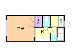 フジパレス 1Kの間取図画像