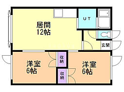 グレース 2LDKの間取図画像
