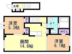 アピア 2LDKの間取図画像