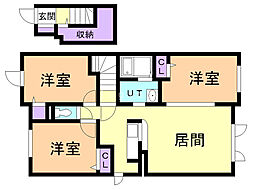 レイクウッド澄川 3LDKの間取図画像