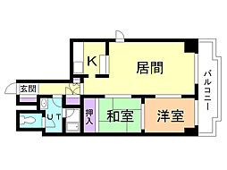 グランドール本幸町 2LDKの間取図画像