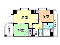 ライオンズマンション苫小牧錦町 2LDKの間取図画像