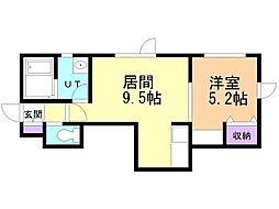 Porta 1LDKの間取図画像