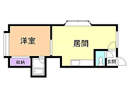 リゾートハイム103 1DKの間取図画像