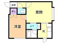ショパン2006 1LDKの間取図画像
