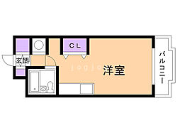 グランドール新生台 ワンルームの間取図画像