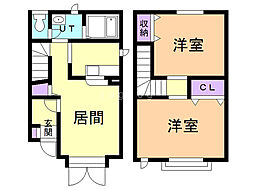 ラヴィングリィ 2LDKの間取図画像