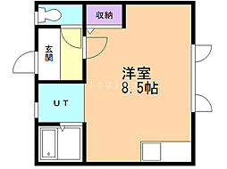 コーポふじ久 ワンルームの間取図画像
