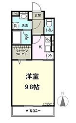 松本市沢村1丁目マンション 1Kの間取図画像