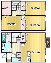 エステート　III 2階3LDKの間取り