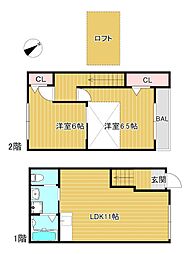 エレガントキャッスル 2LDKの間取図画像