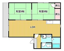ガーデンプレイス白鳥一番館 2LDKの間取図画像