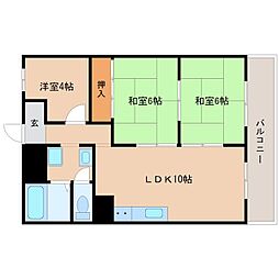 アスシャルマン野洲 3LDKの間取図画像