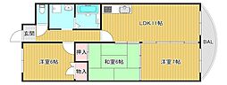 クレストYMD1 3LDKの間取図画像
