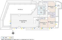 ケルン馬込 702 3LDKの間取り