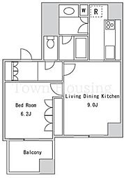 ＬａＳａｎｔｅ一番町 2階1LDKの間取り