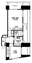 アーバンパーク麻布十番 9階1LDKの間取り