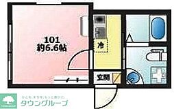 ＢＲＩＣＫＳ四谷 1階1Kの間取り