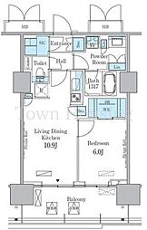 HARUMI　FLAG　PORT　VILLAGE　C棟 14階1LDKの間取り