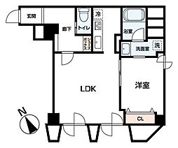 ロイヤル赤坂サルーン 4階1LDKの間取り