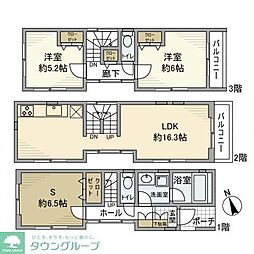 代々木戸建 2SLDKの間取り