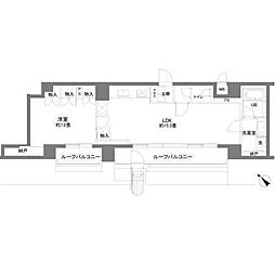 カスタリアお茶の水 7階1LDKの間取り
