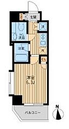 スペーシア池尻大橋 3階1Kの間取り