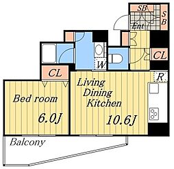 アルテシモプリマ 4階1LDKの間取り