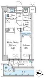 スタイリオ渋谷南平台 1階1LDKの間取り