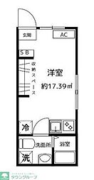 ステート　ＰＬＵＳ 2階ワンルームの間取り