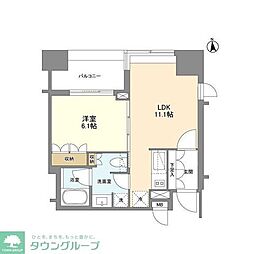 ＬａＳａｎｔｅ麻布十番 10階1LDKの間取り