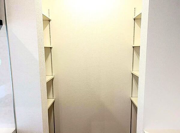 キッチン奥収納！食品庫としても衣類収納としても使えます。