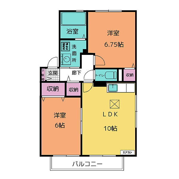 プランドールＨ 102｜静岡県沼津市下香貫(賃貸アパート2LDK・1階・53.76㎡)の写真 その2