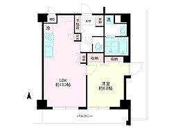 ESグリーンテラス 1LDKの間取図画像