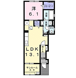さくら 1階1LDKの間取り