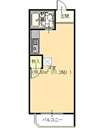 アネックス21中野 2階ワンルームの間取り
