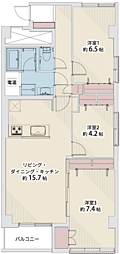 ライオンズマンション円山第2 3LDKの間取図画像