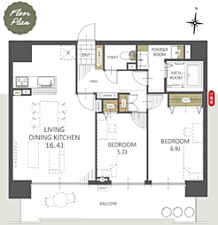 間取図画像 2LDK
