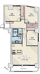 グレートヒル北18条 3LDKの間取図画像