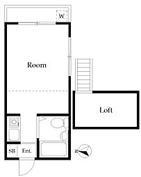 ペアパレス八幡山 2階ワンルームの間取り