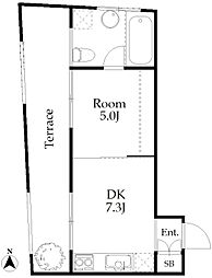 TERRACEWISTERIA 1DKの間取図画像