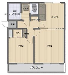 間取図画像 2DK