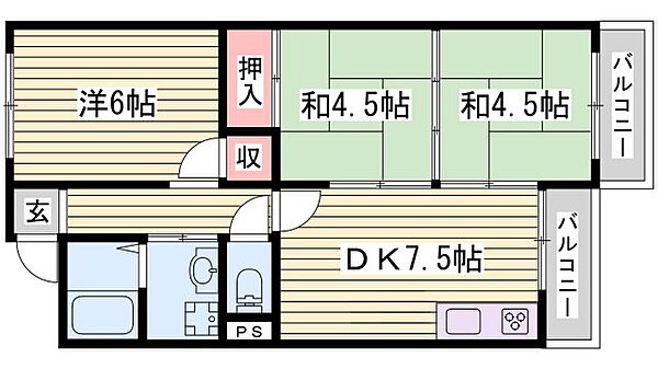 霞ヶ丘レジデンス ｜兵庫県神戸市垂水区霞ケ丘5丁目(賃貸マンション3DK・3階・52.57㎡)の写真 その2