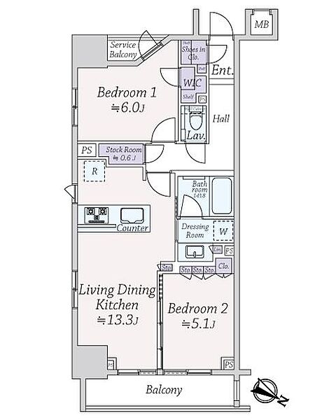 間取りを拡大表示